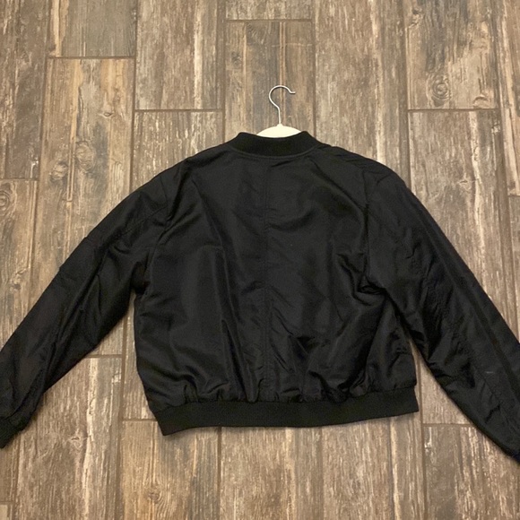 Women’s Mod Ref Black Bomber Jacket Size Medium - Picture 8 of 8